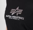 ALPHA INDUSTRIES tričko New Basic T Wmn Foil Print - čierne/strieborné (black/metal silver)