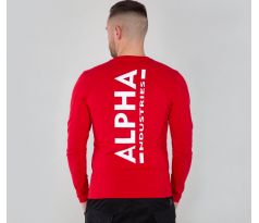 ALPHA INDUSTRIES Back Print Heavy LS - červené (speed red)