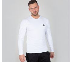 ALPHA INDUSTRIES tričko Back Print Heavy LS - biele (white)