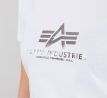 ALPHA INDUSTRIES tričko New Basic T Wmn Foil Print - biele/strieborné (white/metal silver)