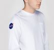 ALPHA INDUSTRIES tričko NASA LS - biele (white)