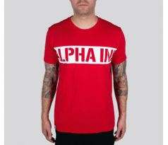 ALPHA INDUSTRIES tričko Printed Stripe T - červené (speed red)