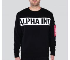 ALPHA INDUSTRIES Printed Stripe Sweater - čierna (black)