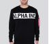 ALPHA INDUSTRIES mikina Printed Stripe Sweater - čierna (black) XL