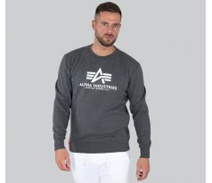 ALPHA INDUSTRIES Basic Sweater - tmavo šedá/biela (charcoal heather/white)