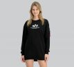 ALPHA INDUSTRIES mikina Basic Long Sweater OS Wmn - čierna (black)