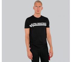 ALPHA INDUSTRIES tričko Alpha Industries T - čierne/biele (black/white)