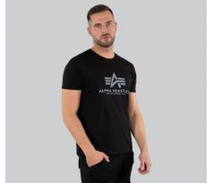 ALPHA INDUSTRIES tričko Basic T Reflective Print - čierne (black)