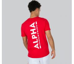 ALPHA INDUSTRIES tričko Backprint T - červené (speed red)
