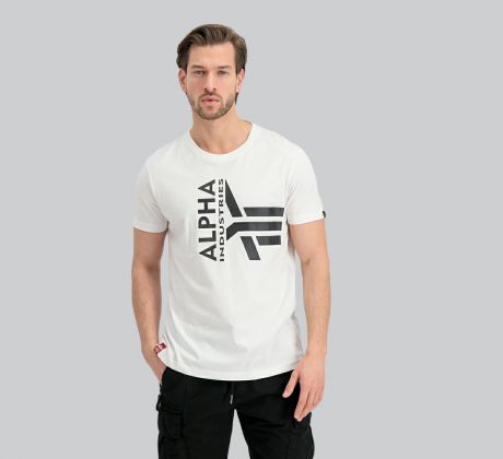 ALPHA INDUSTRIES tričko Half Logo Foam T - biele (white)