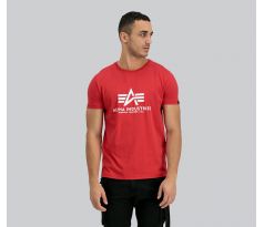 ALPHA INDUSTRIES tričko Basic T - červené/biele (speed red/white)